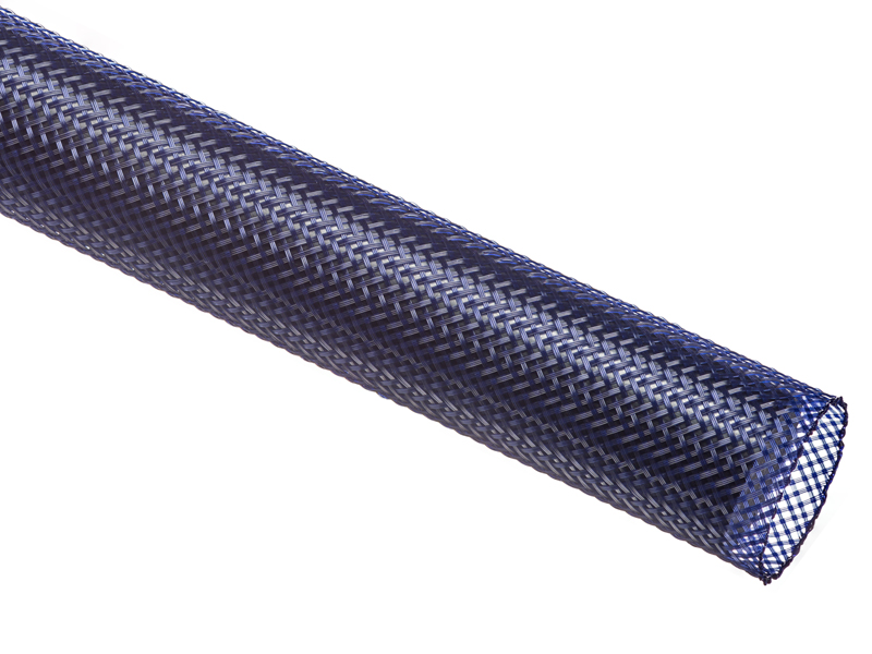 PET Expandable Braided Sleeve Tube 3 4 6 - 50mm Audio Cable Sleeving Black  Blue