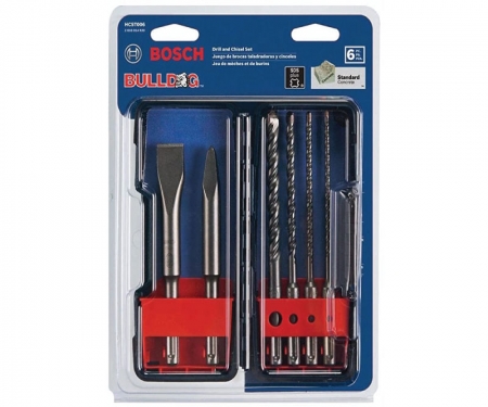 BOSCH SDS Plus Bulldog Rotary Hammer Bit Set 6 pc