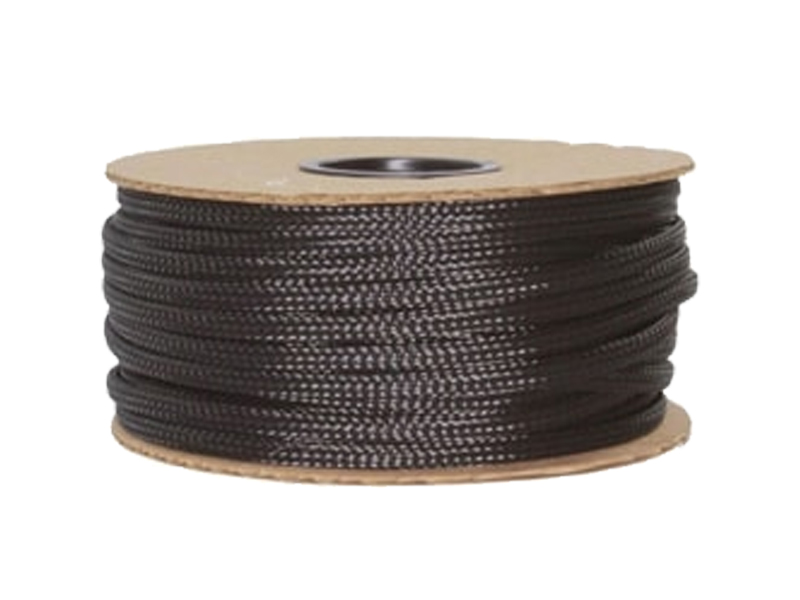 Sleeved Spectra Kevlar Cord Durable Black 100ft 325lbs Strength