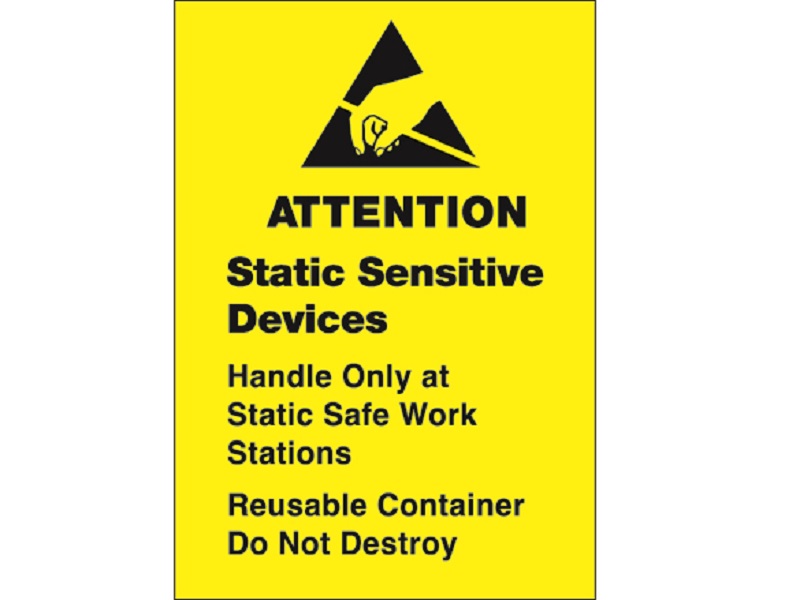 Static Sensitive Devices Labels