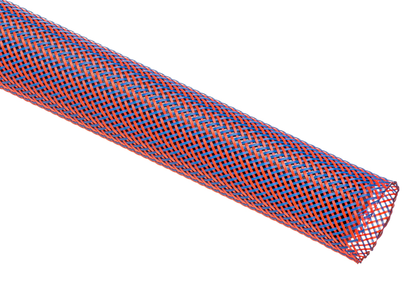 Techflex® Flexo® PET Expandable Braided Sleeving - 3/4 Inside Diameter -  25' Long Spool - Red