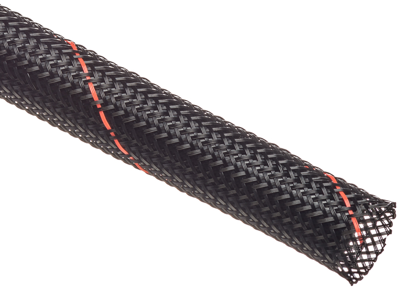 100ft - 3/8 inch PET Expandable Braided Sleeving Black Alex Tech Cable